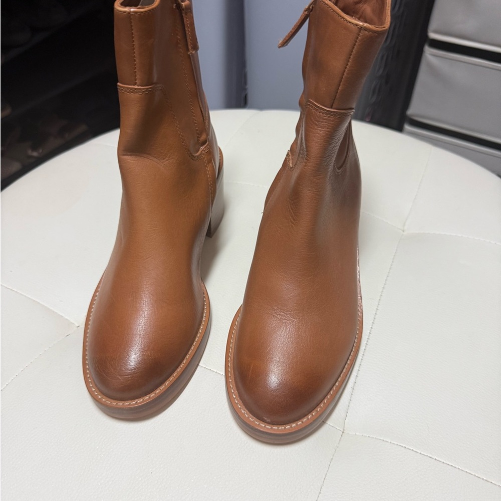 J Crew Stacked Heel Ankle Boot